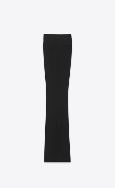 Wool canvas flared pants